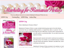 Tablet Screenshot of marketingforromancewriters.org